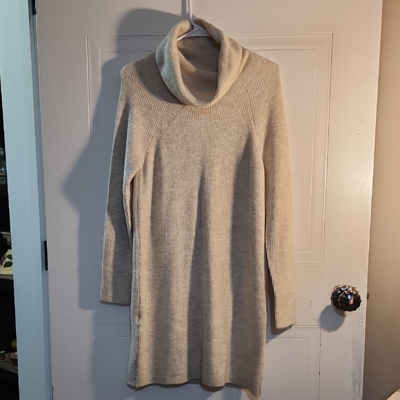 LOFT Sweaters - Loft Beige/Tan Sweater Dress Turtleneck Long Sleeve Women's Size X Small NWOT